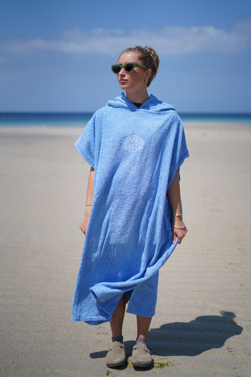 Surf Robe Pattern Sennen Surf Co. Towelling Robe - Light Blue