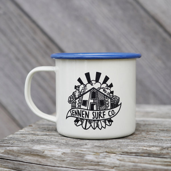 Sennen Surf Co. Enamel Mug – Shop Design Blue