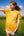 Sennen Surf Co. Kids T-shirt - Mustard W / White