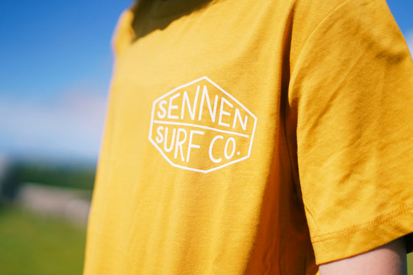 Sennen Surf Co. Kids T-shirt - Mustard W / White