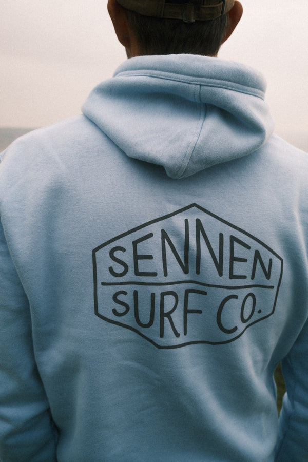 Sennen Surf Co. Adult Hoody - Light Blue