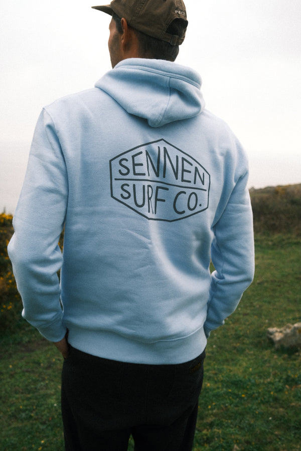 Sennen Surf Co. Adult Hoody - Light Blue