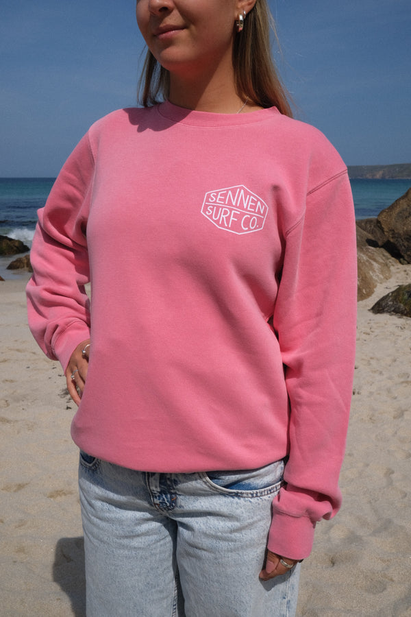 Sennen Surf Co. Crew Neck Jumper - Pigment Pink