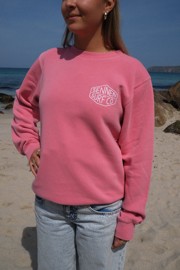Sennen Surf Co. Crew Neck Jumper - Pigment Pink