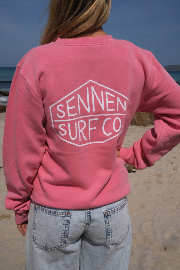 Sennen Surf Co. Crew Neck Jumper - Pigment Pink