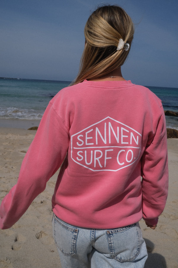 Sennen Surf Co. Crew Neck Jumper - Pigment Pink