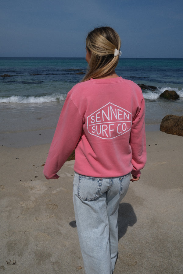 Sennen Surf Co. Crew Neck Jumper - Pigment Pink
