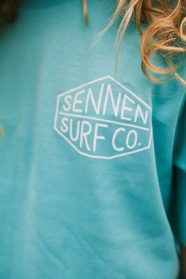 Sennen Surf Co. Kids T-Shirt - Pool Blue w/White