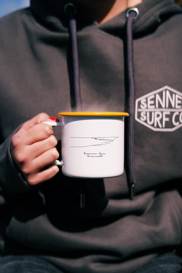 Sennen Surf Co. Enamel Mug - Horizon Yellow